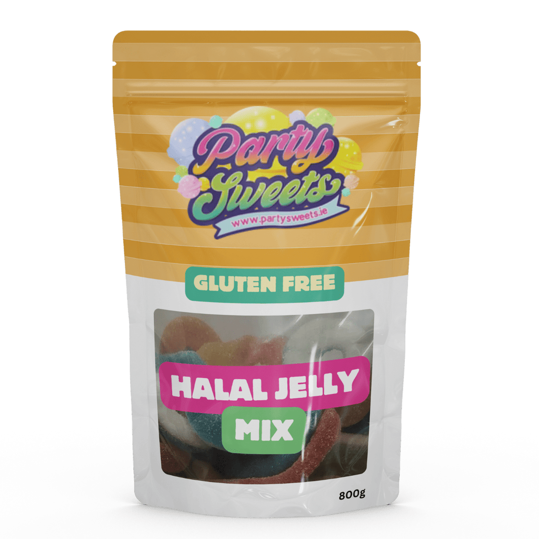 Party Sweets Gluten Free & Halal Jelly Mix 800g Bag | ##shopname## | Jellies & Chewy Sweets