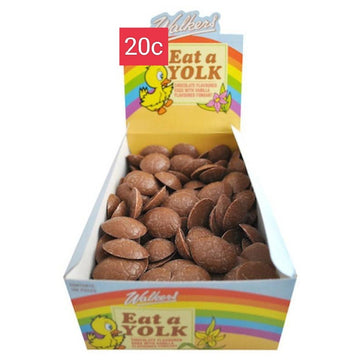 Walkers Eat a Yolk Chocolate Egg Cream Fondant - Box of 140 Irish novelty chocolate sweets