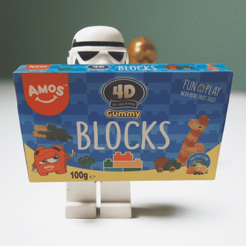 Amos 4D Gummy Blocks 100g | ##shopname## | Jellies & Chewy Sweets