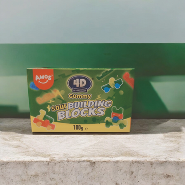 Amos 4D sour gummy building blocks 100g