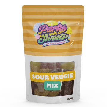 Party Sweets Sour Veggie Mix 800g Bag | ##shopname## | Jellies & Chewy Sweets