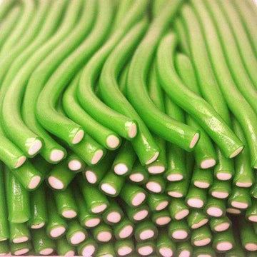 Dolce Apple Fondant Pencils - Bulk tub of approximately 200 chewy green apple flavoured candy pencils with soft, sweet fondant centres.