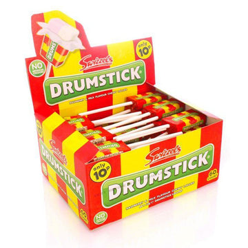 Swizzels Drumstick Original Chew Bar - Full box of 60 raspberry and milk flavour retro sweets