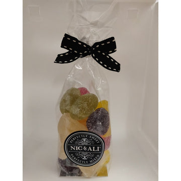 Nic & Ali Juicy Jellies Mix 240g Bag - Assorted fruit flavoured gummy and chewy sweets