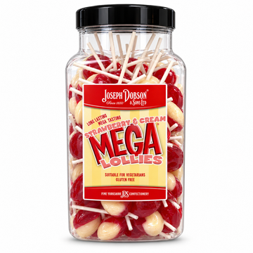 Dobsons Strawberry & Cream Lollies Bulk Jar