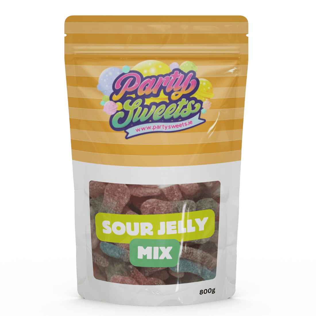 Party Sweets Sour Jelly Mix 800g Bag | ##shopname## | Jellies & Chewy Sweets