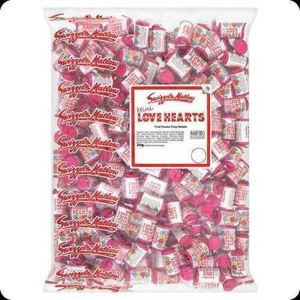 Love Heart Mini Rolls 3kg partysweets.ie