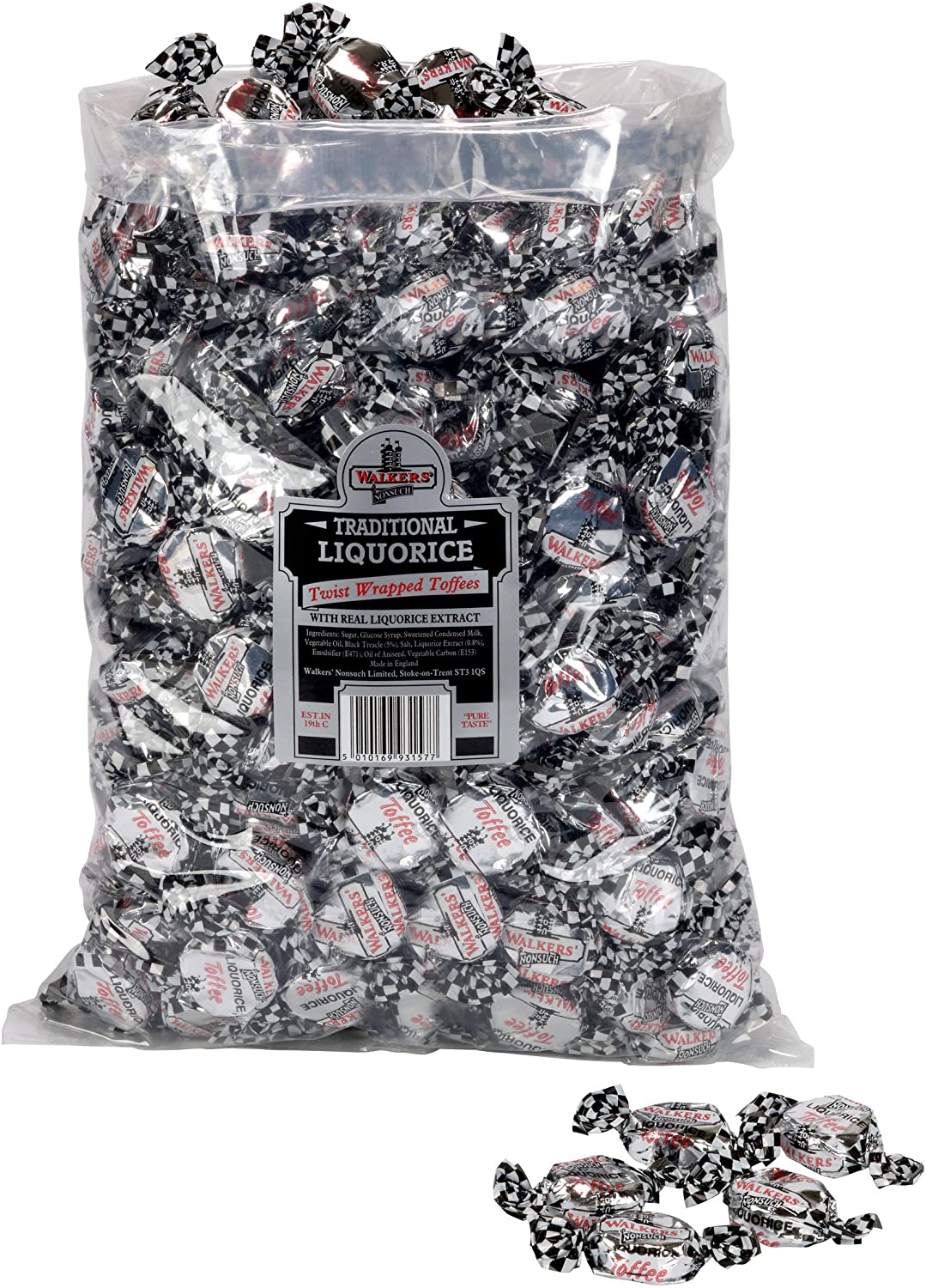 Walkers Liqourice Toffee 2.5kg partysweets.ie