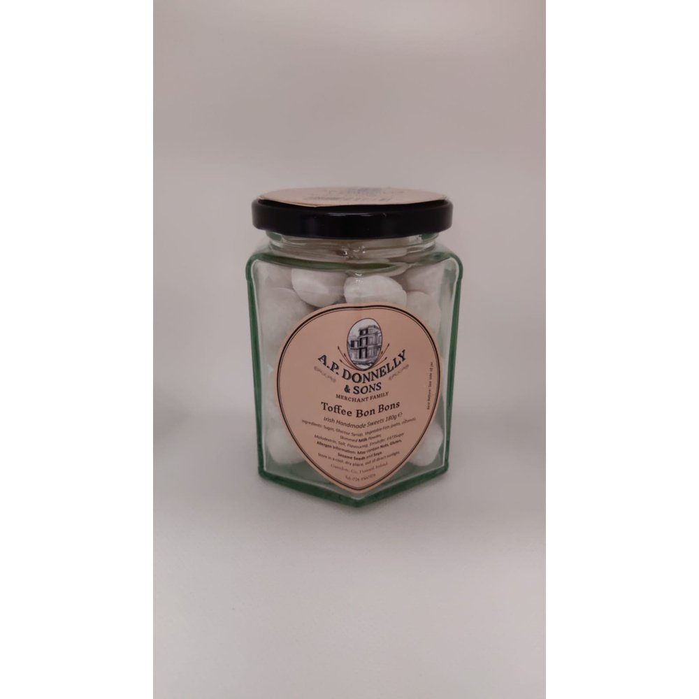 AP Donnelly Toffee Bon Bons 200g Glass Jar | ##shopname## | Jellies & Chewy Sweets